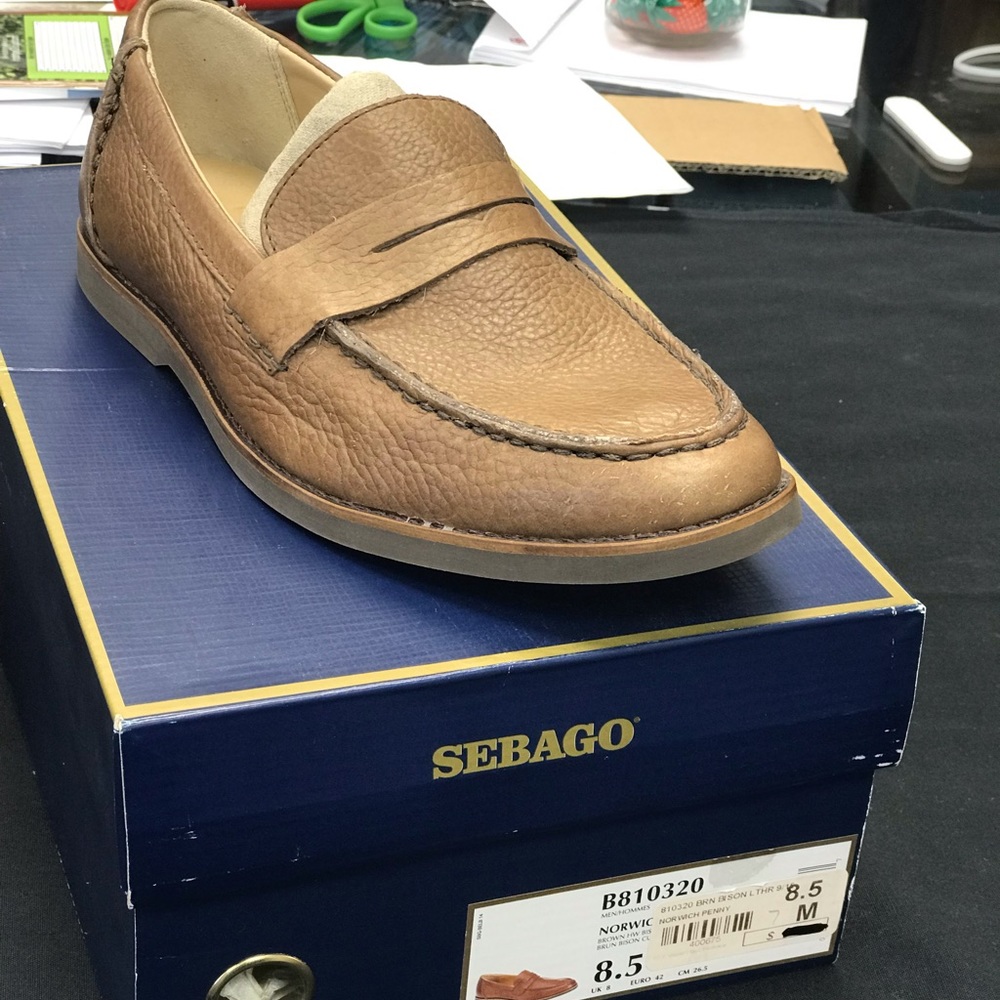 New sebago leather upper in its original box
